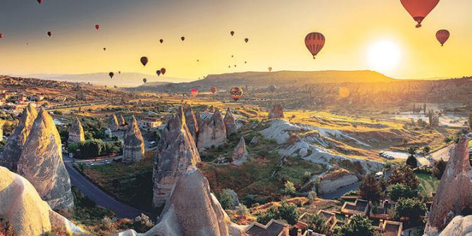 Kapadokya'da turist yoğunluğu!