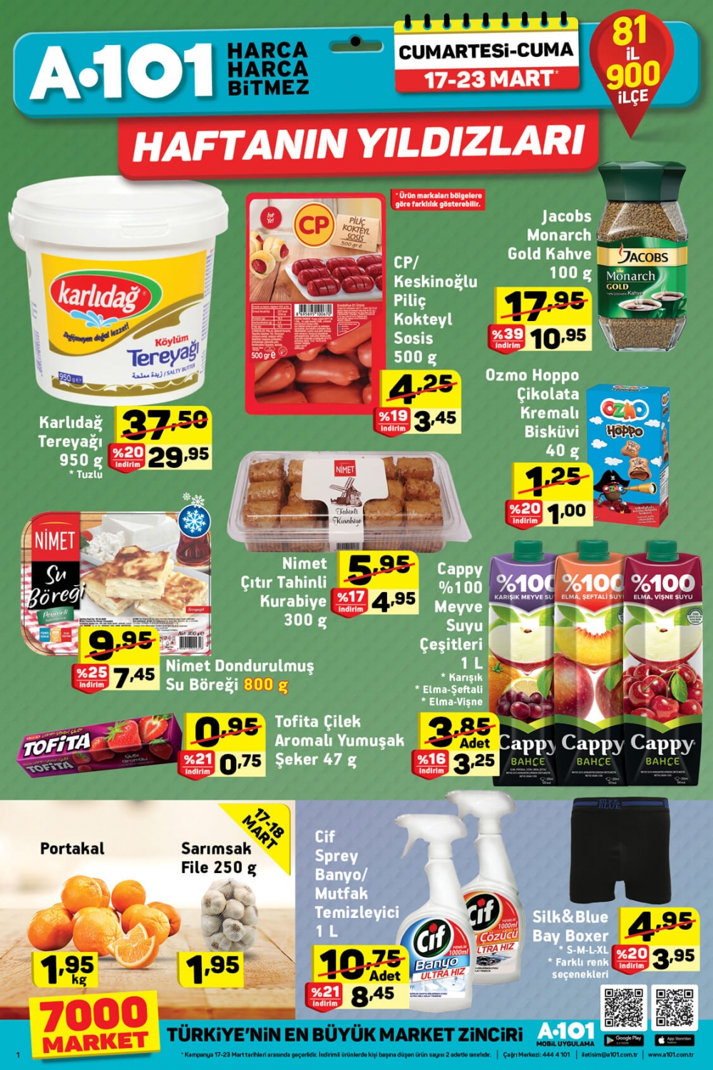 A101 Aktüel Ürünler Kataloğu 17-23 Mart 2018 ve 22-29 Mart 2018 2