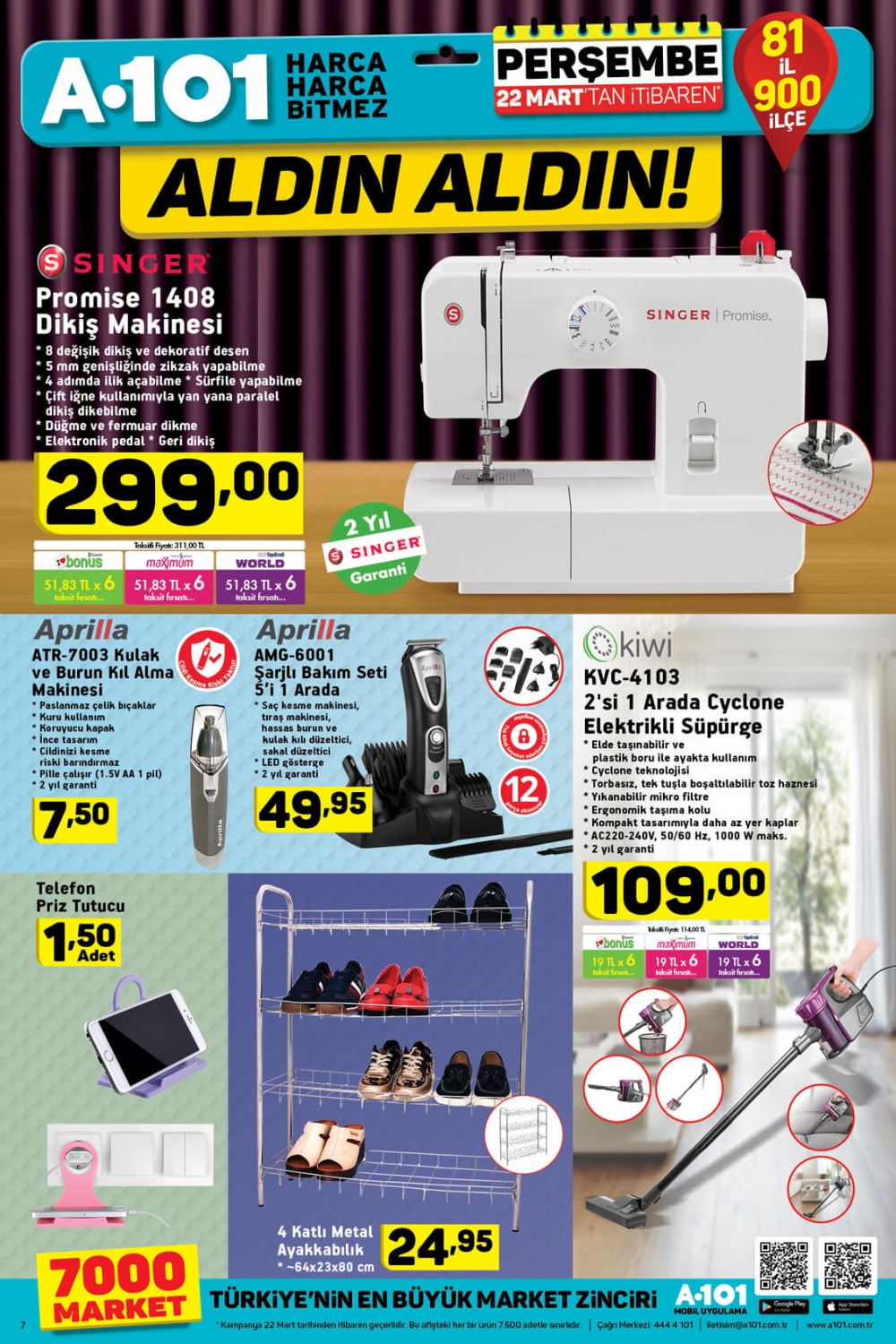 A101 Aktüel Ürünler Kataloğu 17-23 Mart 2018 ve 22-29 Mart 2018 4