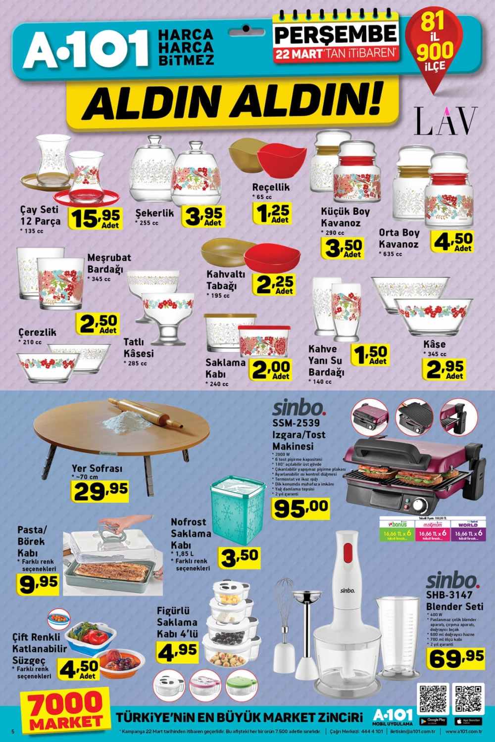A101 Aktüel Ürünler Kataloğu 17-23 Mart 2018 ve 22-29 Mart 2018 7