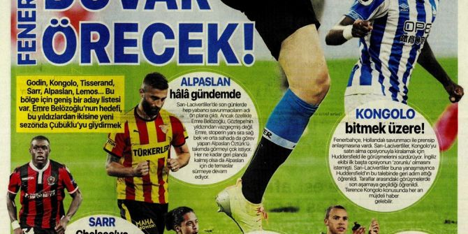 24 Ağustos günün spor manşetleri