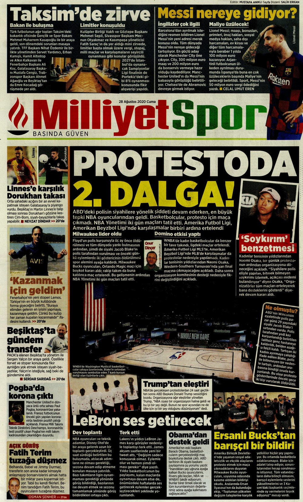 29 Ağustos spor manşetleri | 29 Ağustos spor gazetesi sayfaları 16