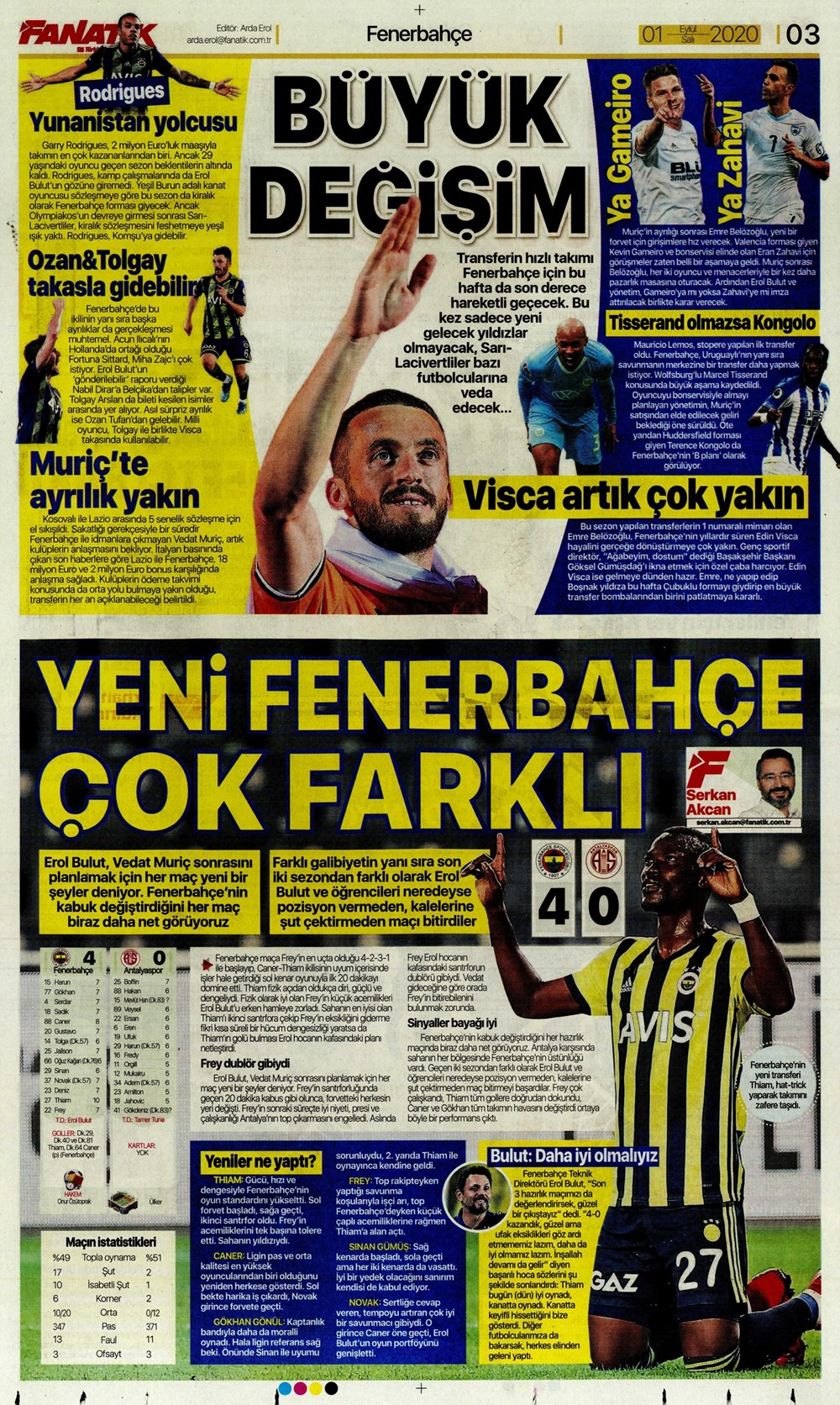 1 Eylül spor manşetleri | 1 Eylül spor gazetesi sayfaları 1