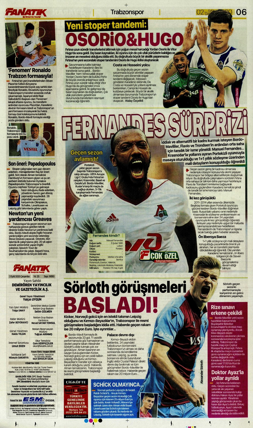 2 Eylül spor manşetleri | 2 Eylül spor gazetesi sayfaları 12