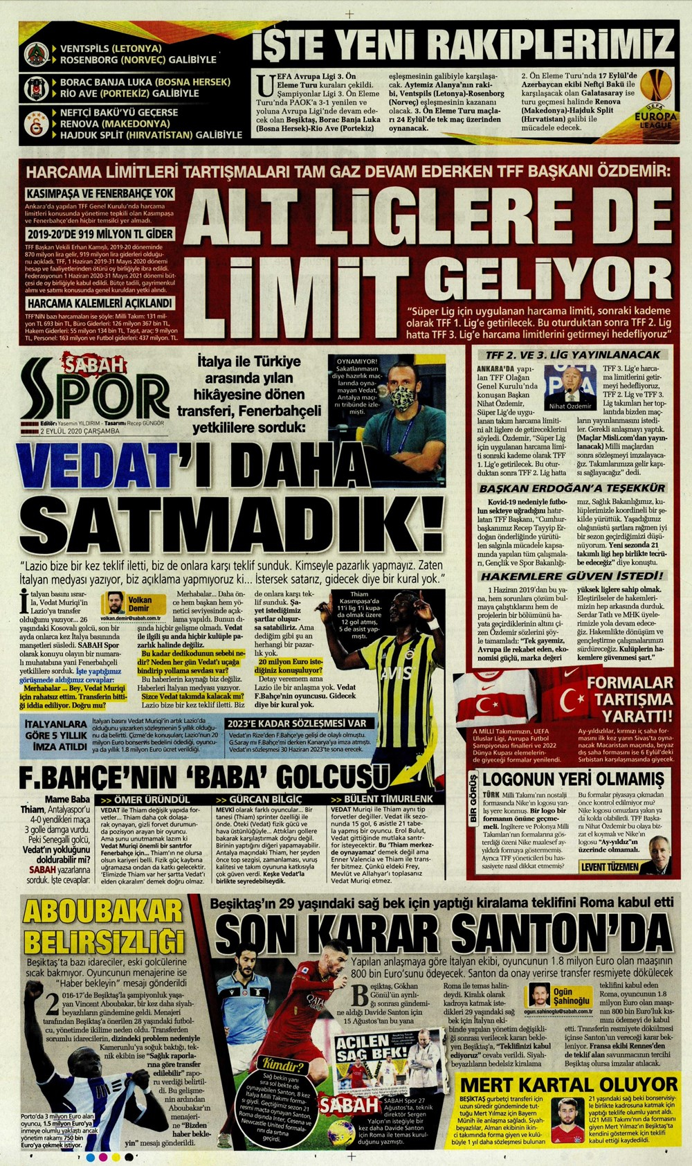 2 Eylül spor manşetleri | 2 Eylül spor gazetesi sayfaları 4