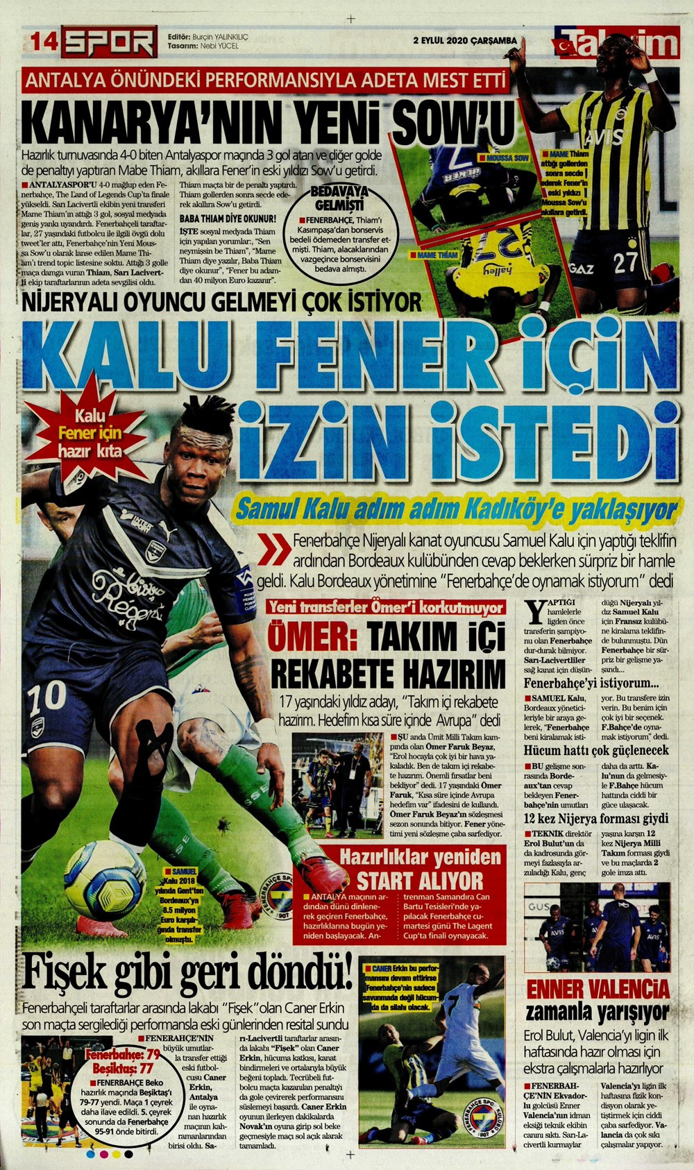 2 Eylül spor manşetleri | 2 Eylül spor gazetesi sayfaları 7