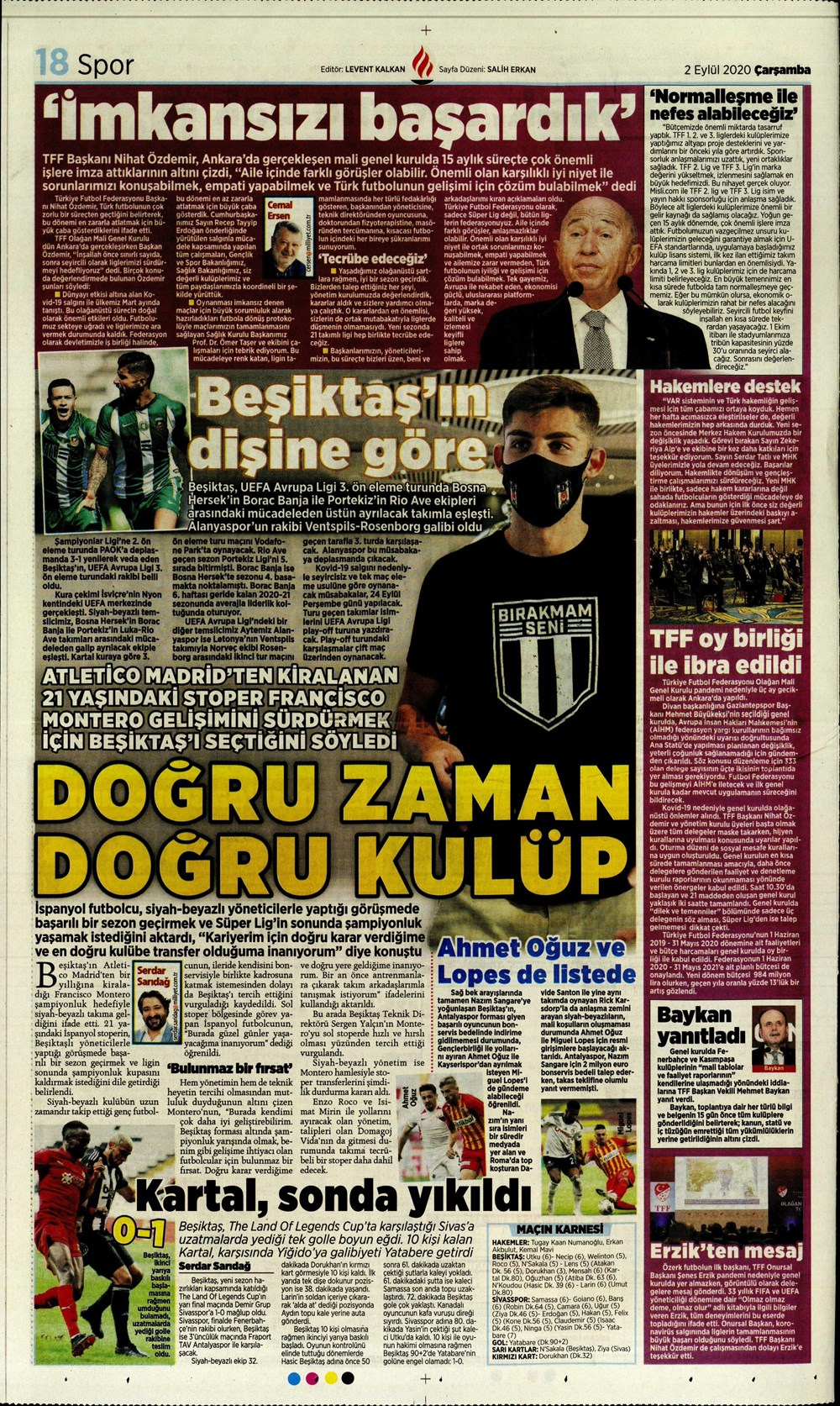 2 Eylül spor manşetleri | 2 Eylül spor gazetesi sayfaları 9