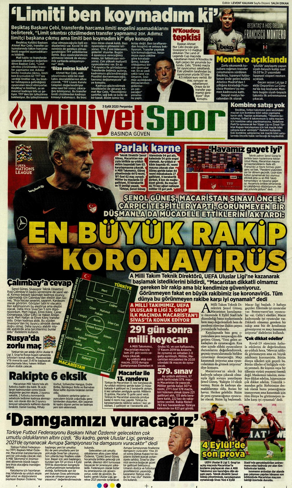 3 Eylül spor manşetleri | 3 Eylül spor gazetesi sayfaları 2