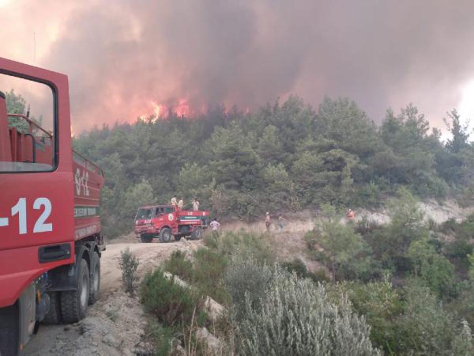 Hatay'da çıkan yangın 3 bölgeye yaklaştı! 1