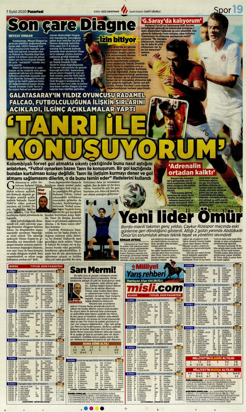 7 Eylül spor manşetleri | 7 Eylül spor gazetesi sayfaları 24