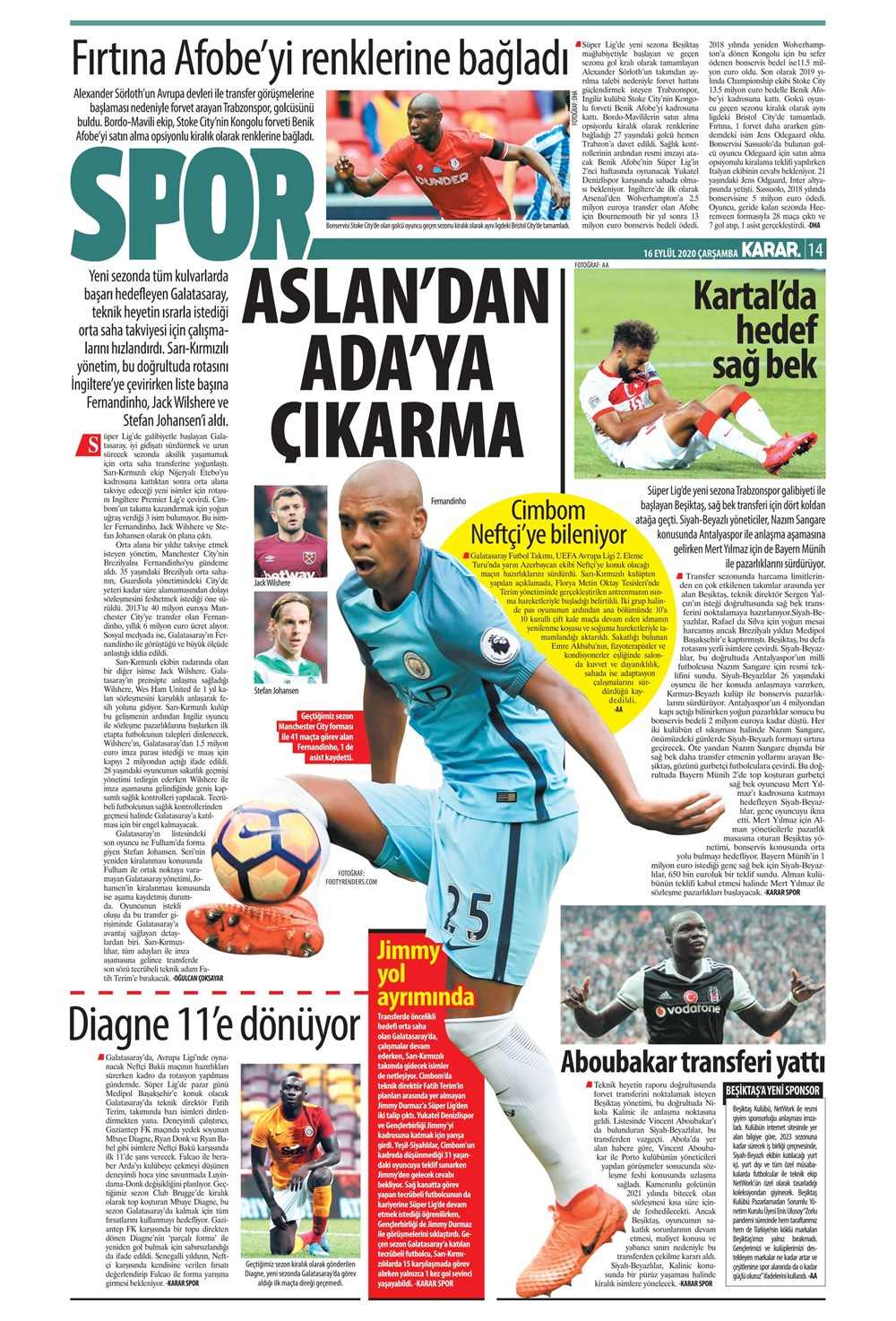 16 Eylül spor manşetleri | 16 Eylül spor gazetesi sayfaları 7