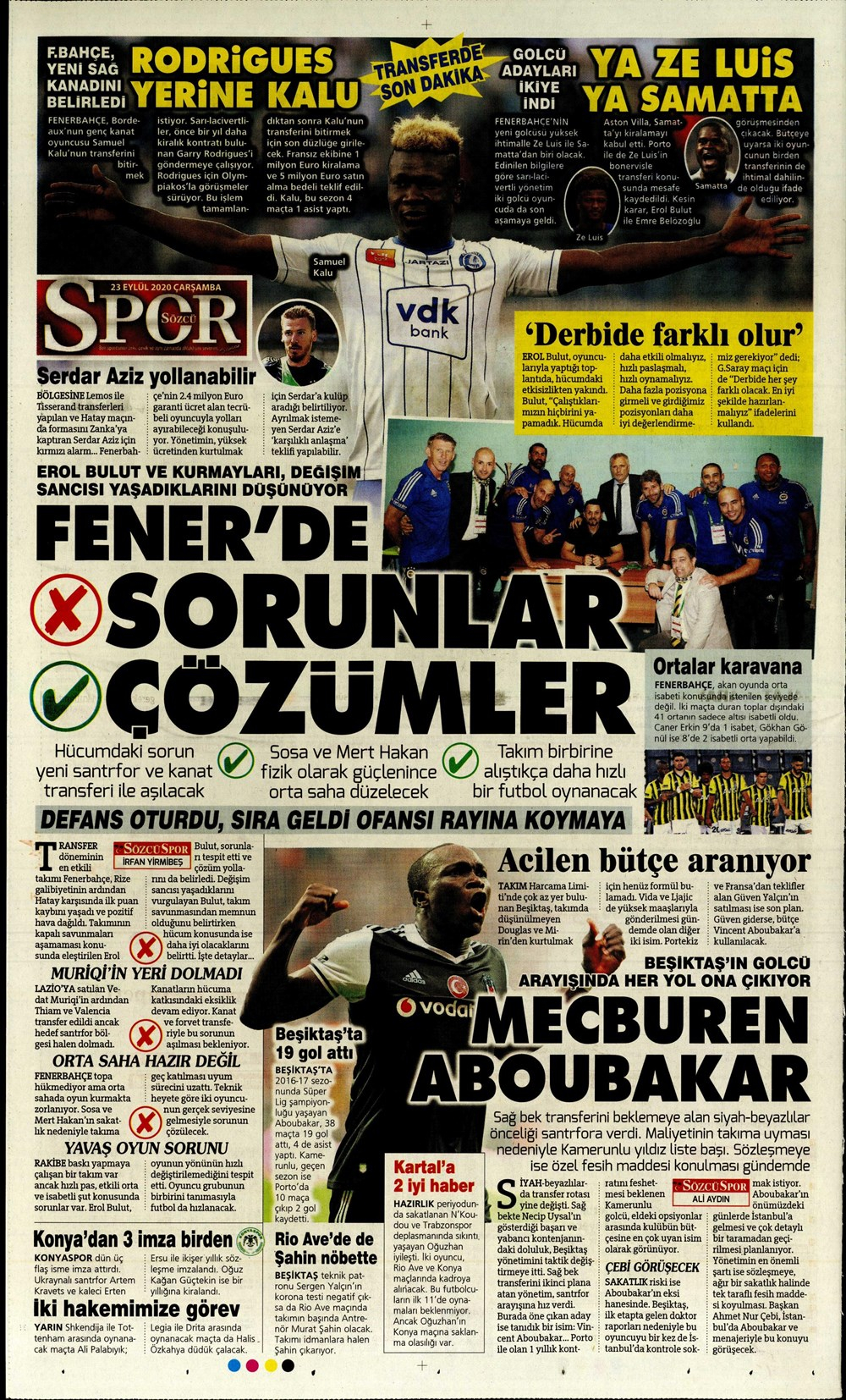 23 Eylül spor manşetleri | 23 Eylül spor gazetesi sayfaları 13