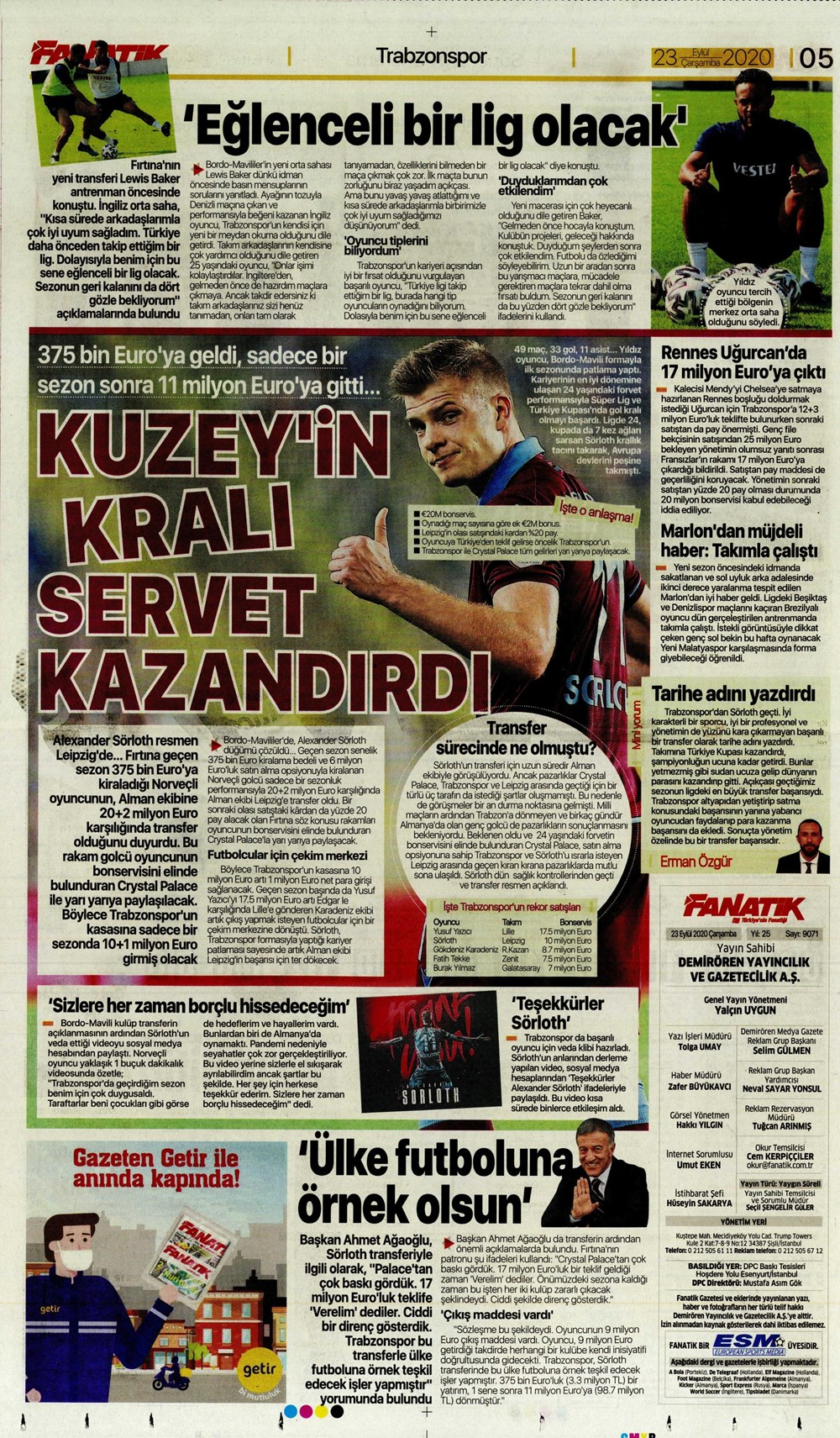 23 Eylül spor manşetleri | 23 Eylül spor gazetesi sayfaları 15