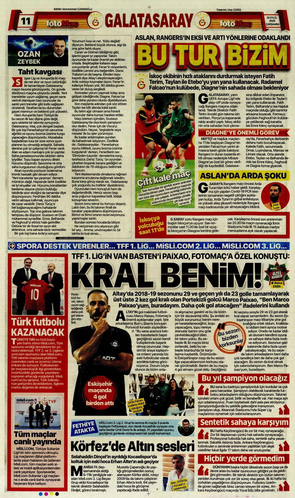 30 Eylül spor manşetleri | 30 Eylül spor gazetesi sayfaları 19