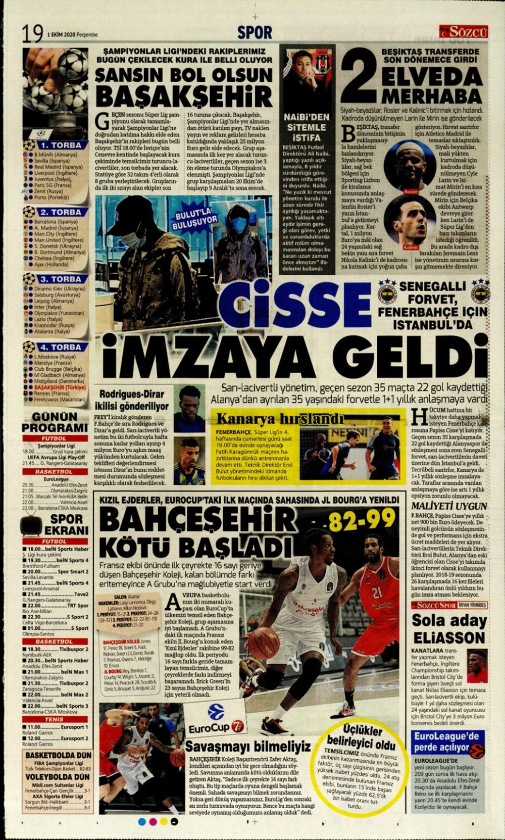 1 Ekim spor manşetleri | 1 Ekim spor gazetesi sayfaları 15