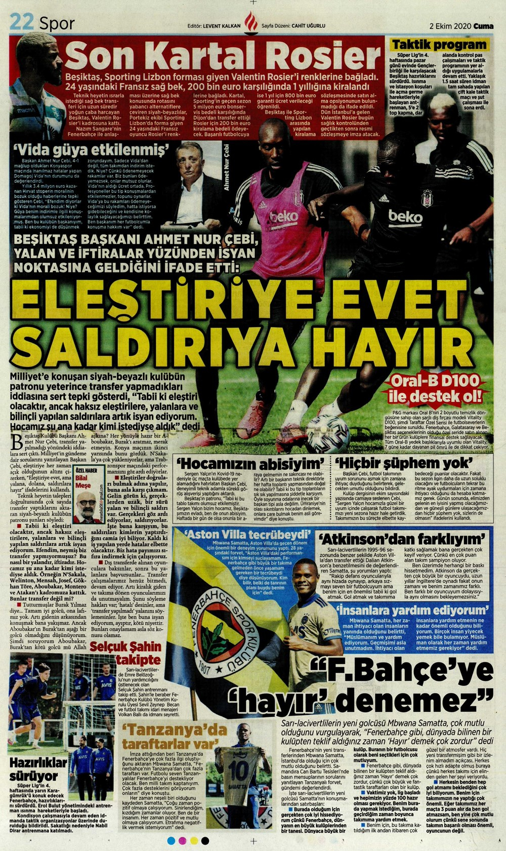 2 Ekim spor manşetleri | 2 Ekim spor gazetesi sayfaları 12