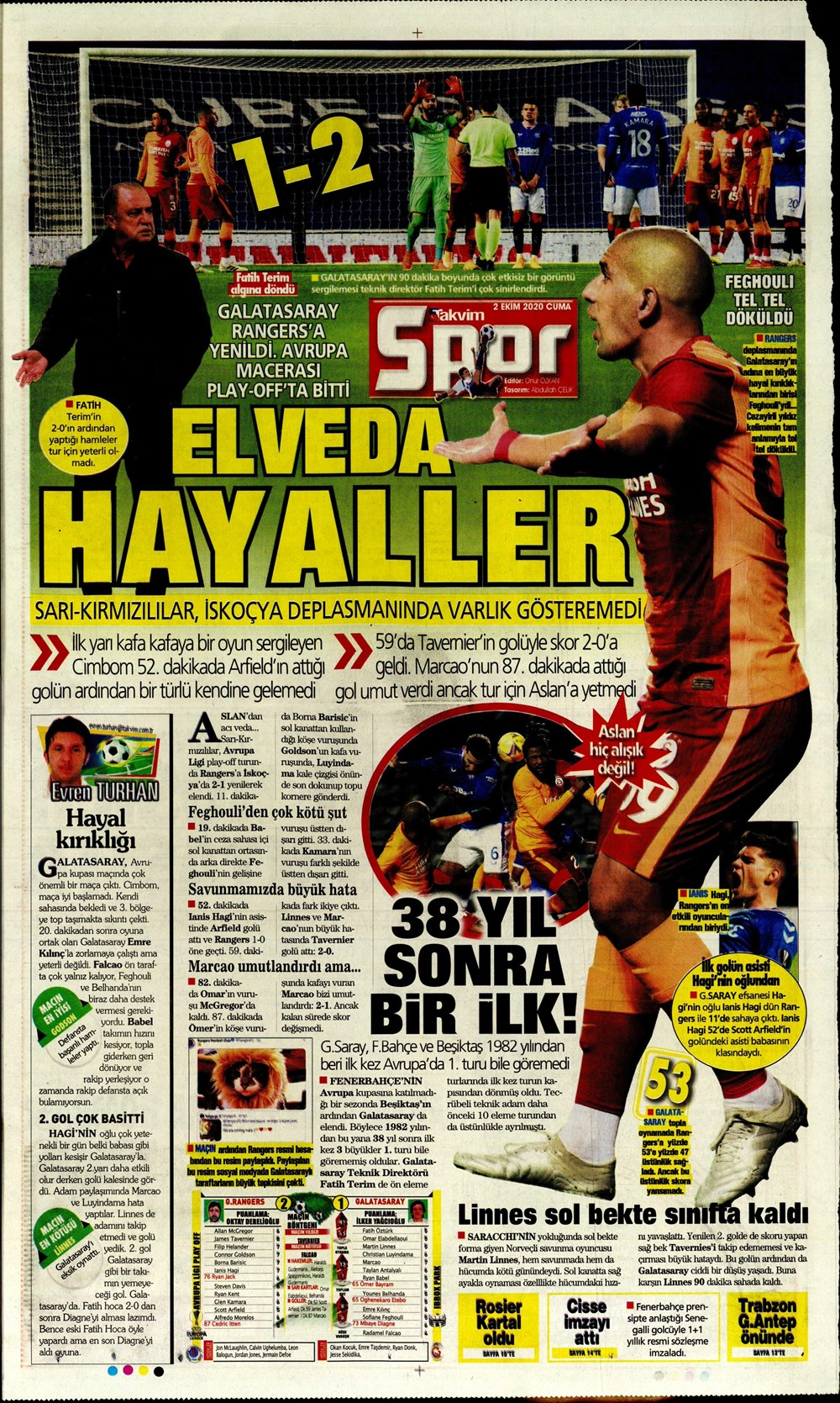 2 Ekim spor manşetleri | 2 Ekim spor gazetesi sayfaları 2