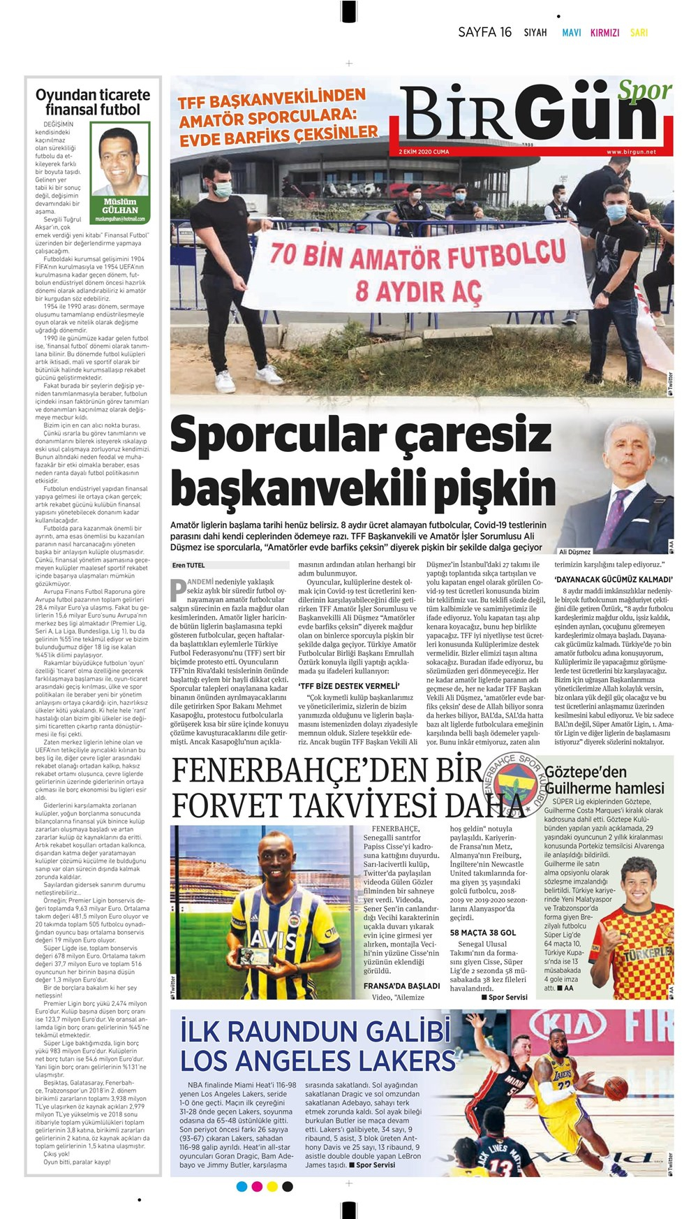 2 Ekim spor manşetleri | 2 Ekim spor gazetesi sayfaları 6