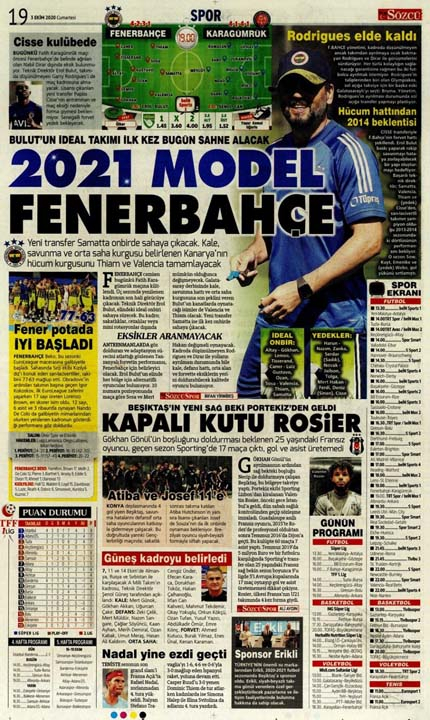 3 Ekim spor manşetleri | 3 Ekim spor gazetesi sayfaları 22