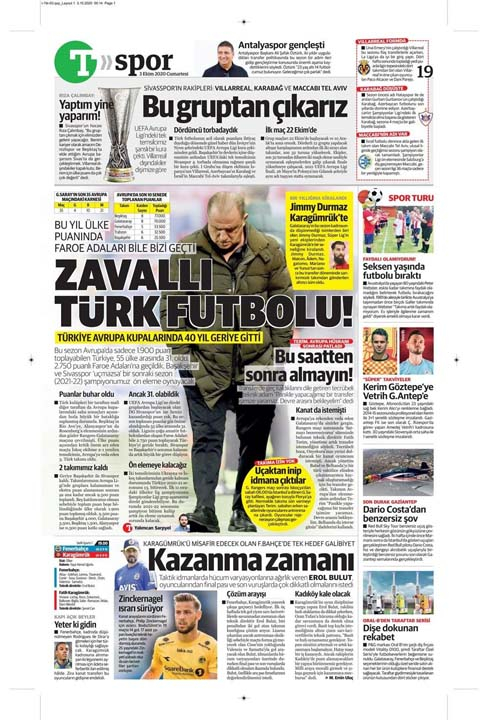 3 Ekim spor manşetleri | 3 Ekim spor gazetesi sayfaları 3