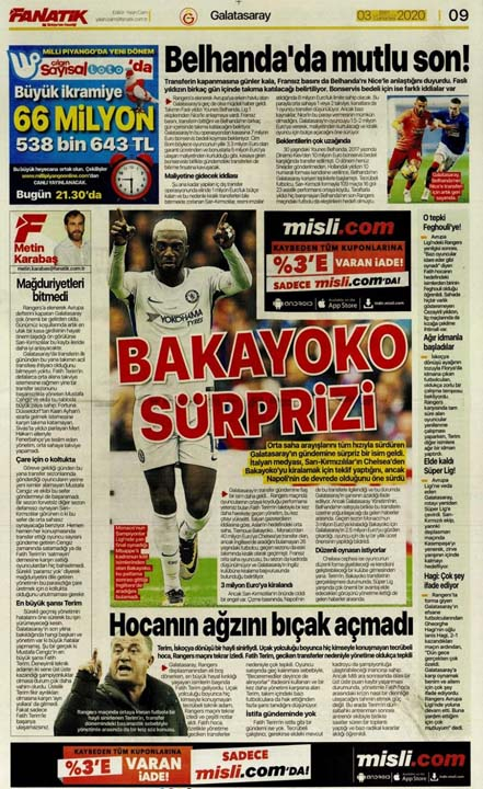 3 Ekim spor manşetleri | 3 Ekim spor gazetesi sayfaları 6