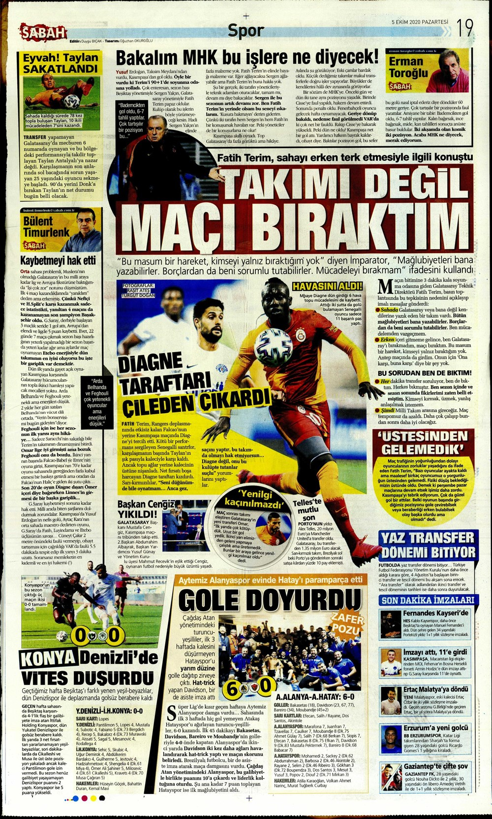 5 Ekim spor manşetleri | 5 Ekim spor gazetesi sayfaları 28