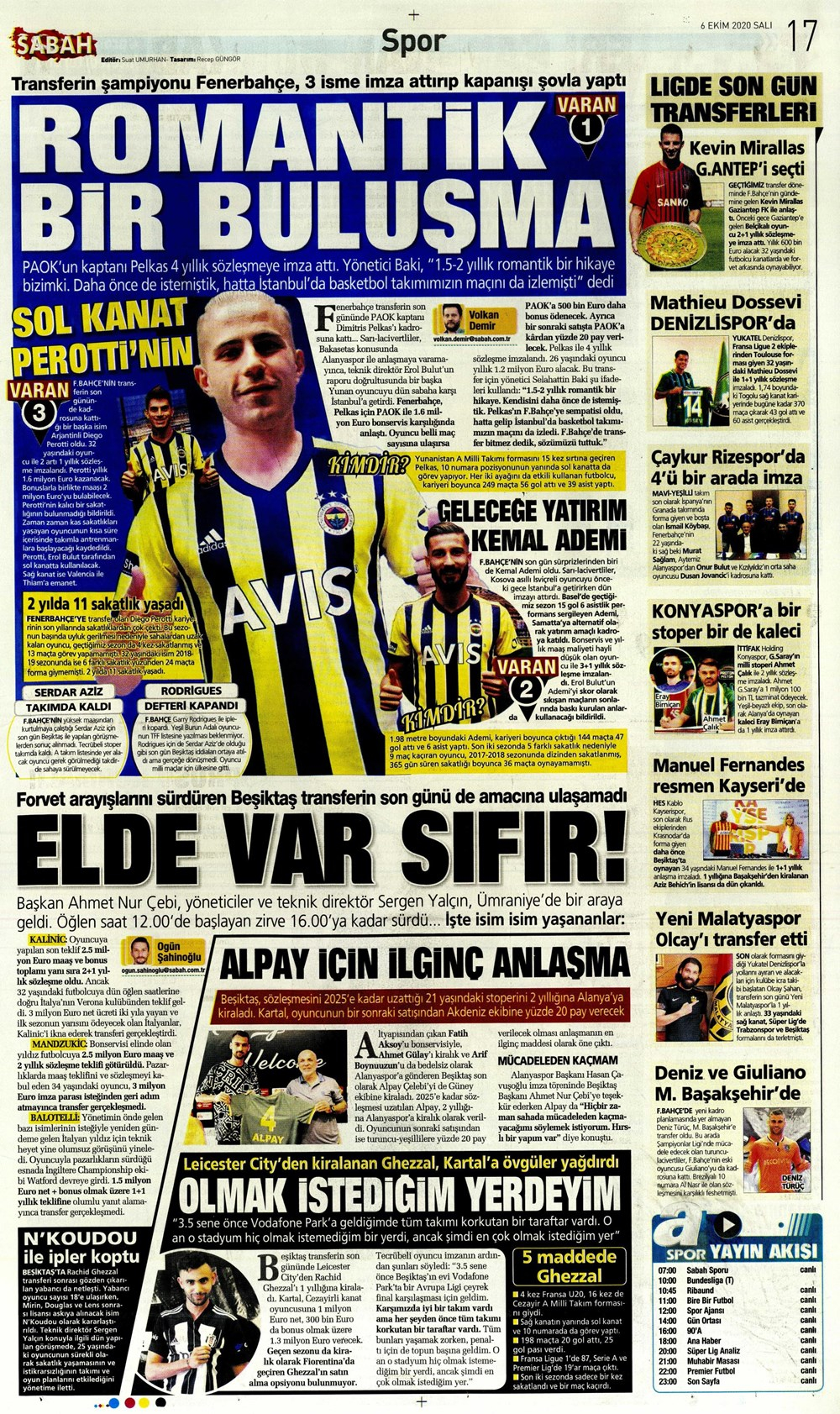 6 Ekim spor manşetleri | 6 Ekim spor gazetesi sayfaları 11