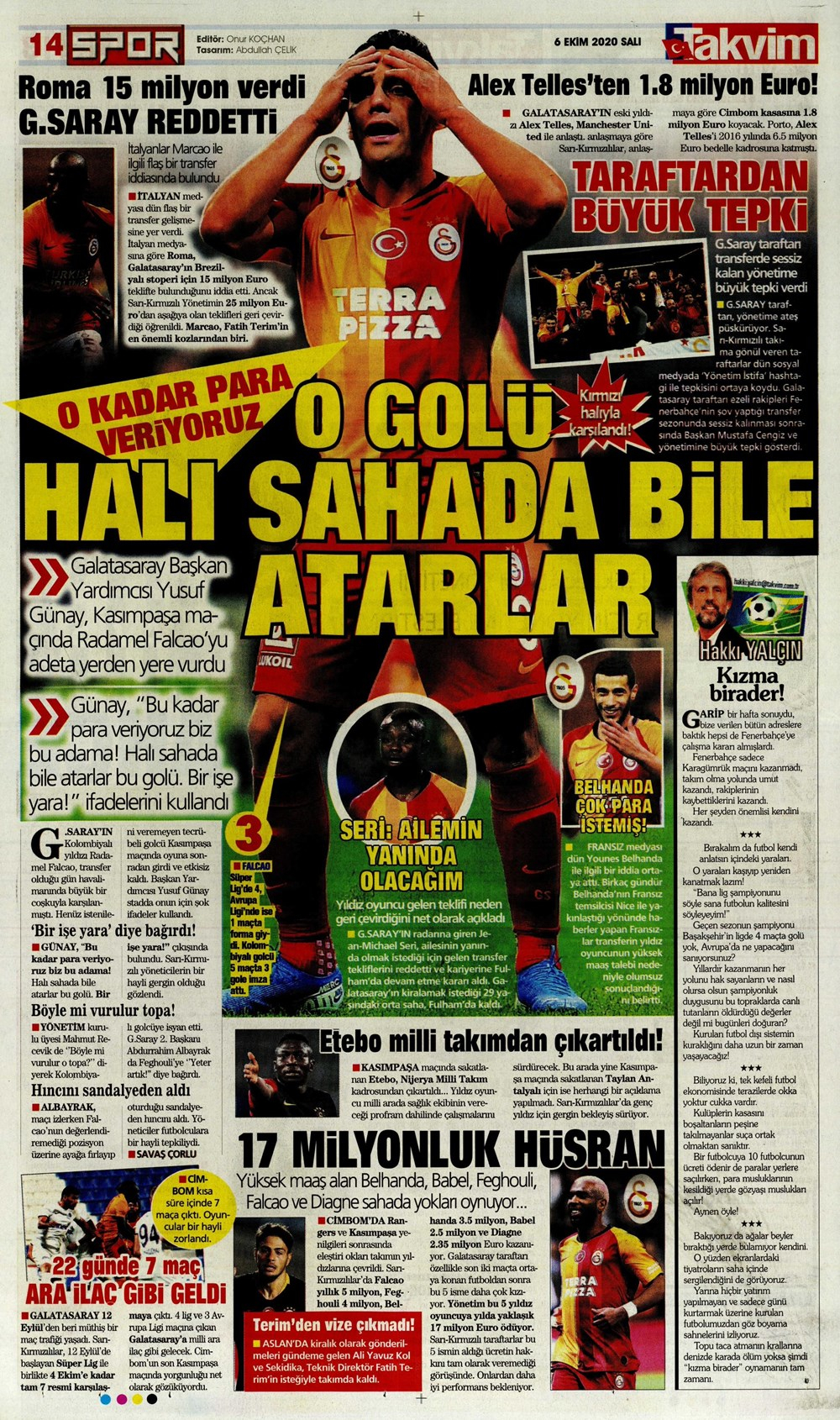 6 Ekim spor manşetleri | 6 Ekim spor gazetesi sayfaları 12