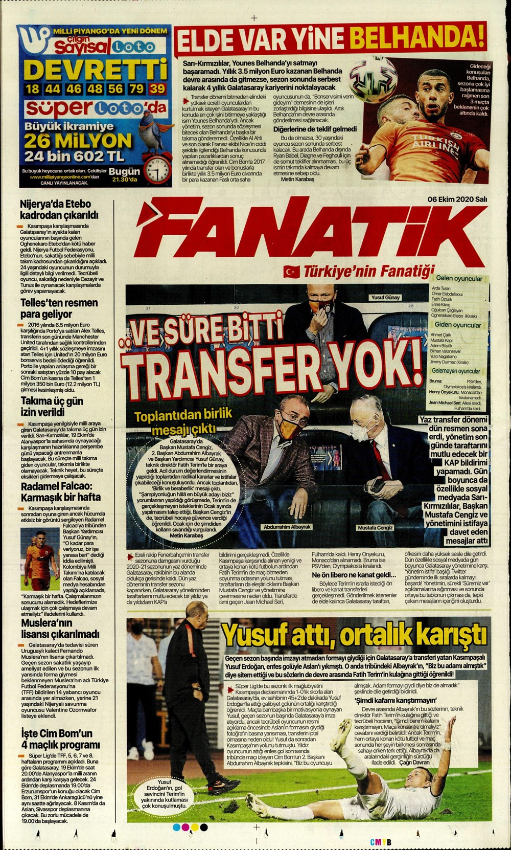 6 Ekim spor manşetleri | 6 Ekim spor gazetesi sayfaları 16