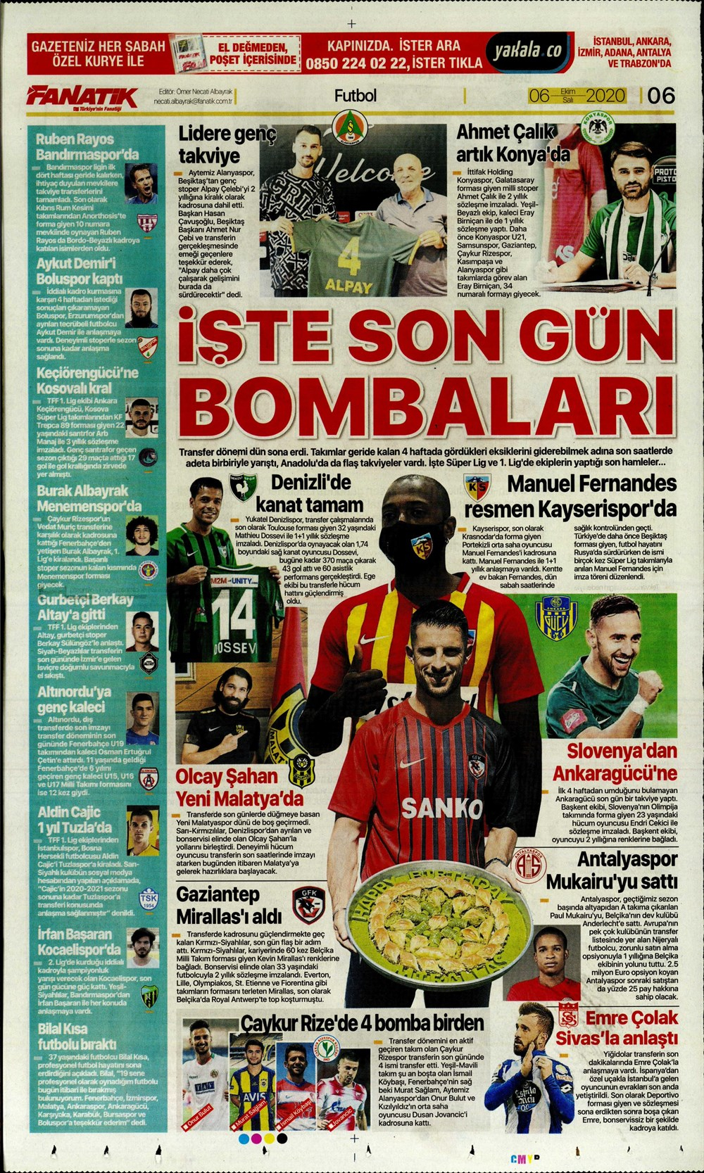 6 Ekim spor manşetleri | 6 Ekim spor gazetesi sayfaları 19