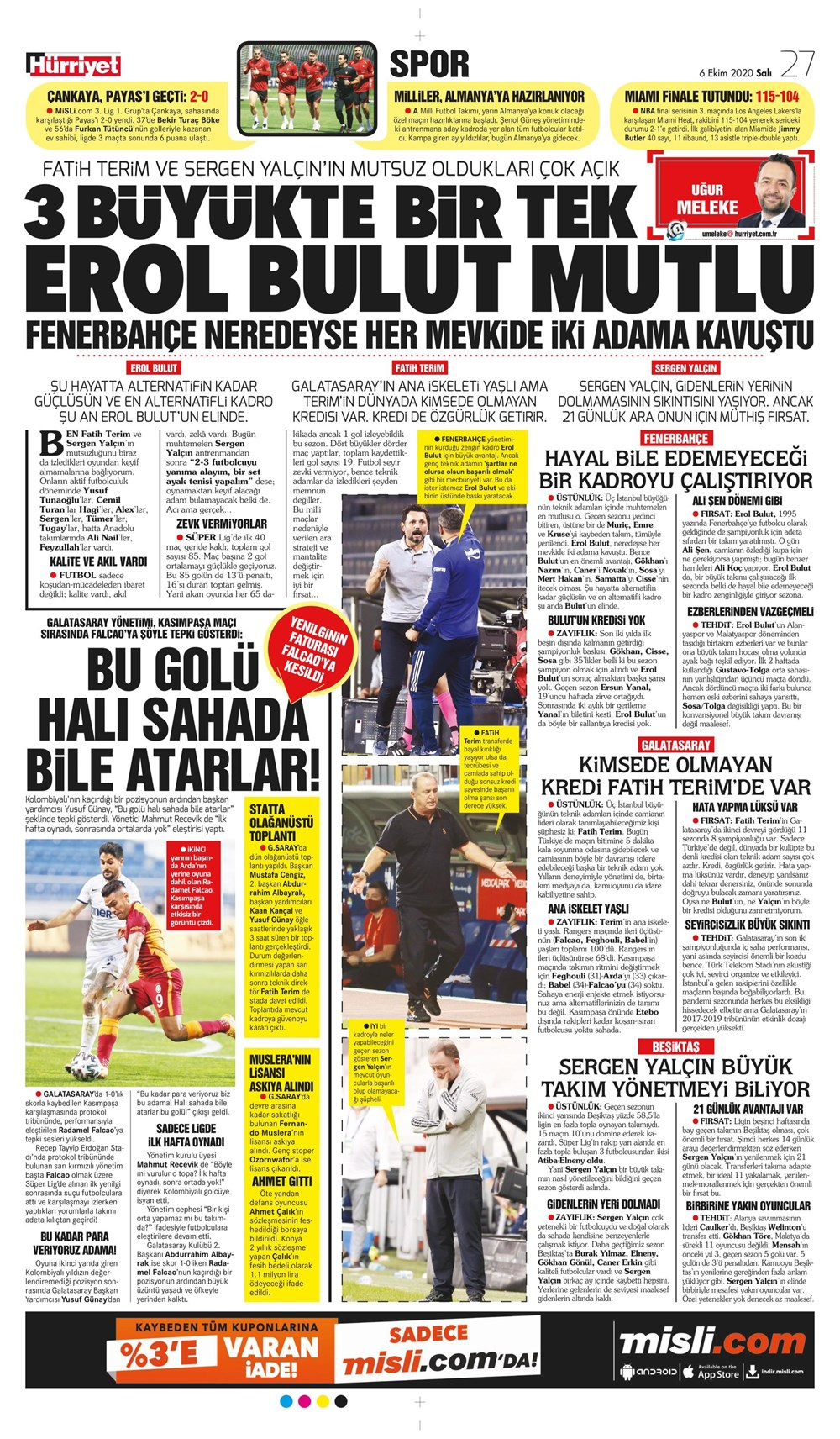 6 Ekim spor manşetleri | 6 Ekim spor gazetesi sayfaları 7