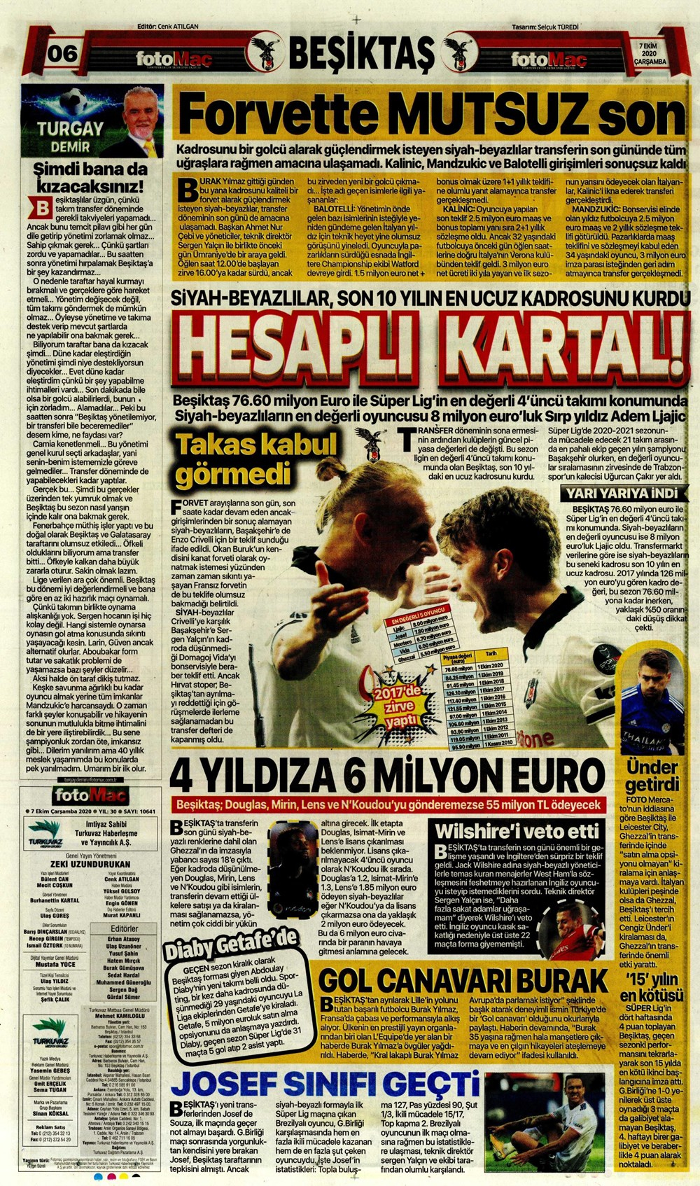 7 Ekim spor manşetleri | 7 Ekim spor gazetesi sayfaları 10