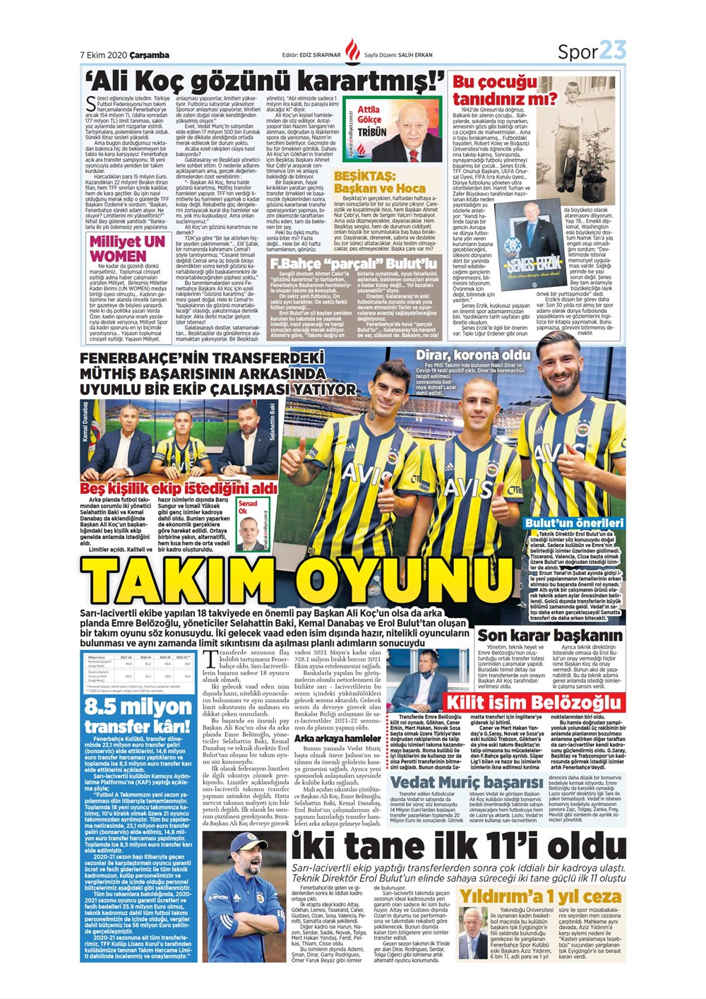 7 Ekim spor manşetleri | 7 Ekim spor gazetesi sayfaları 11