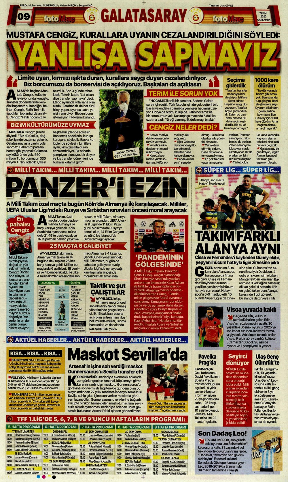 7 Ekim spor manşetleri | 7 Ekim spor gazetesi sayfaları 22