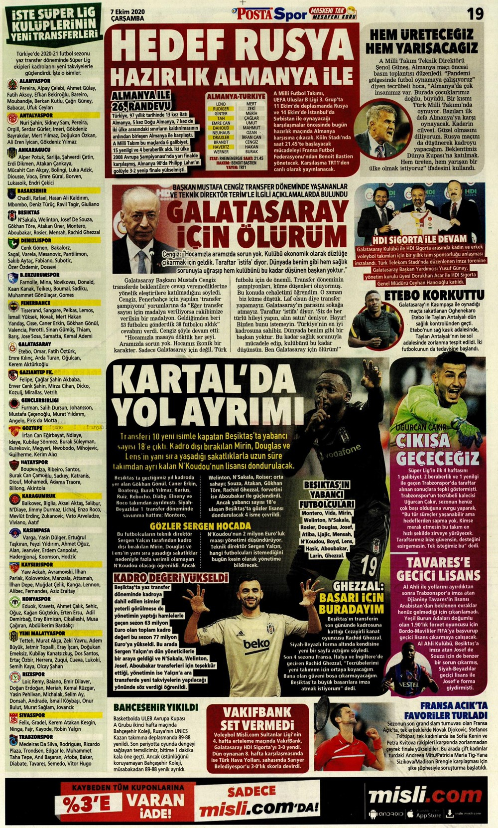 7 Ekim spor manşetleri | 7 Ekim spor gazetesi sayfaları 4