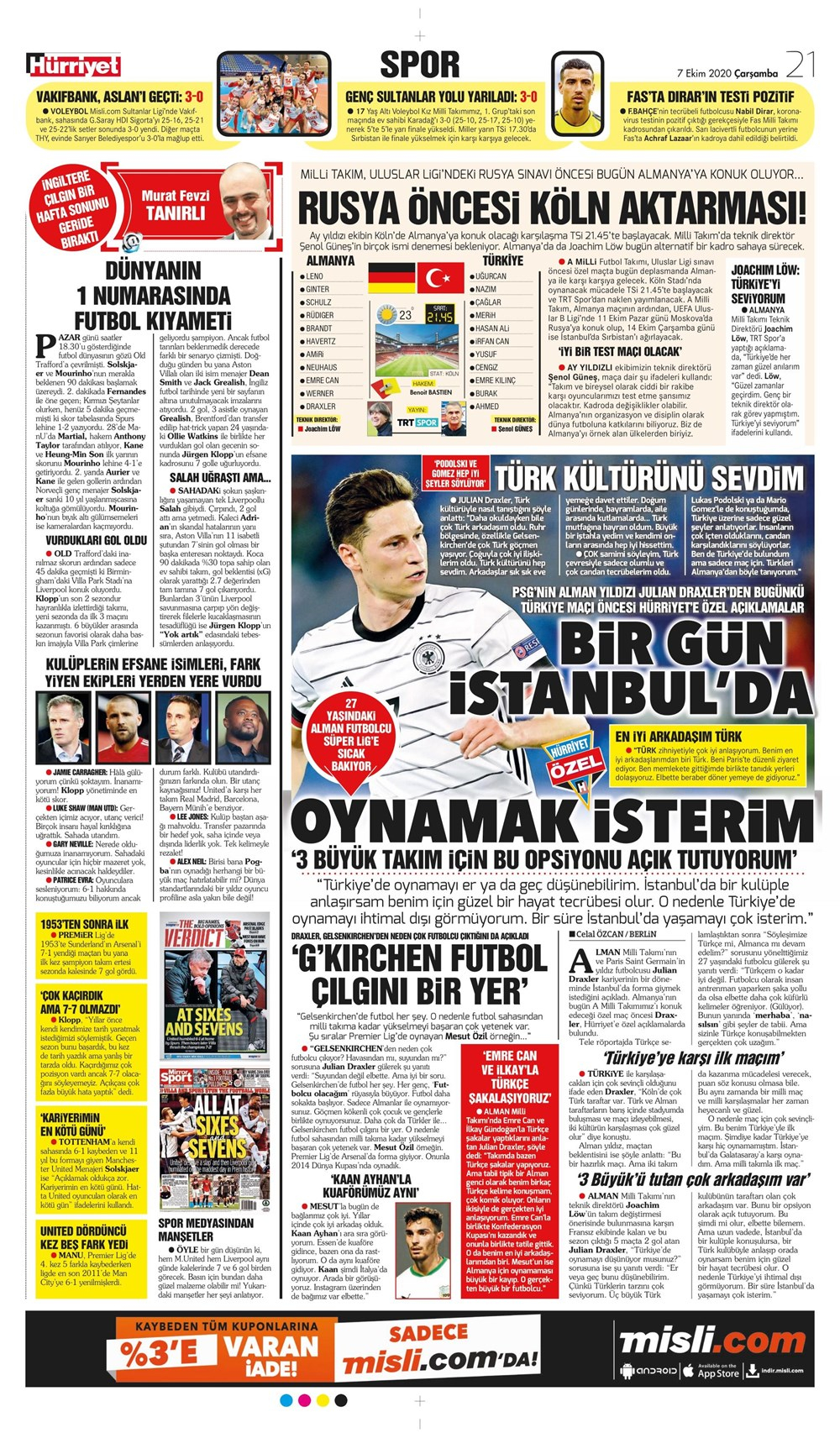 7 Ekim spor manşetleri | 7 Ekim spor gazetesi sayfaları 6