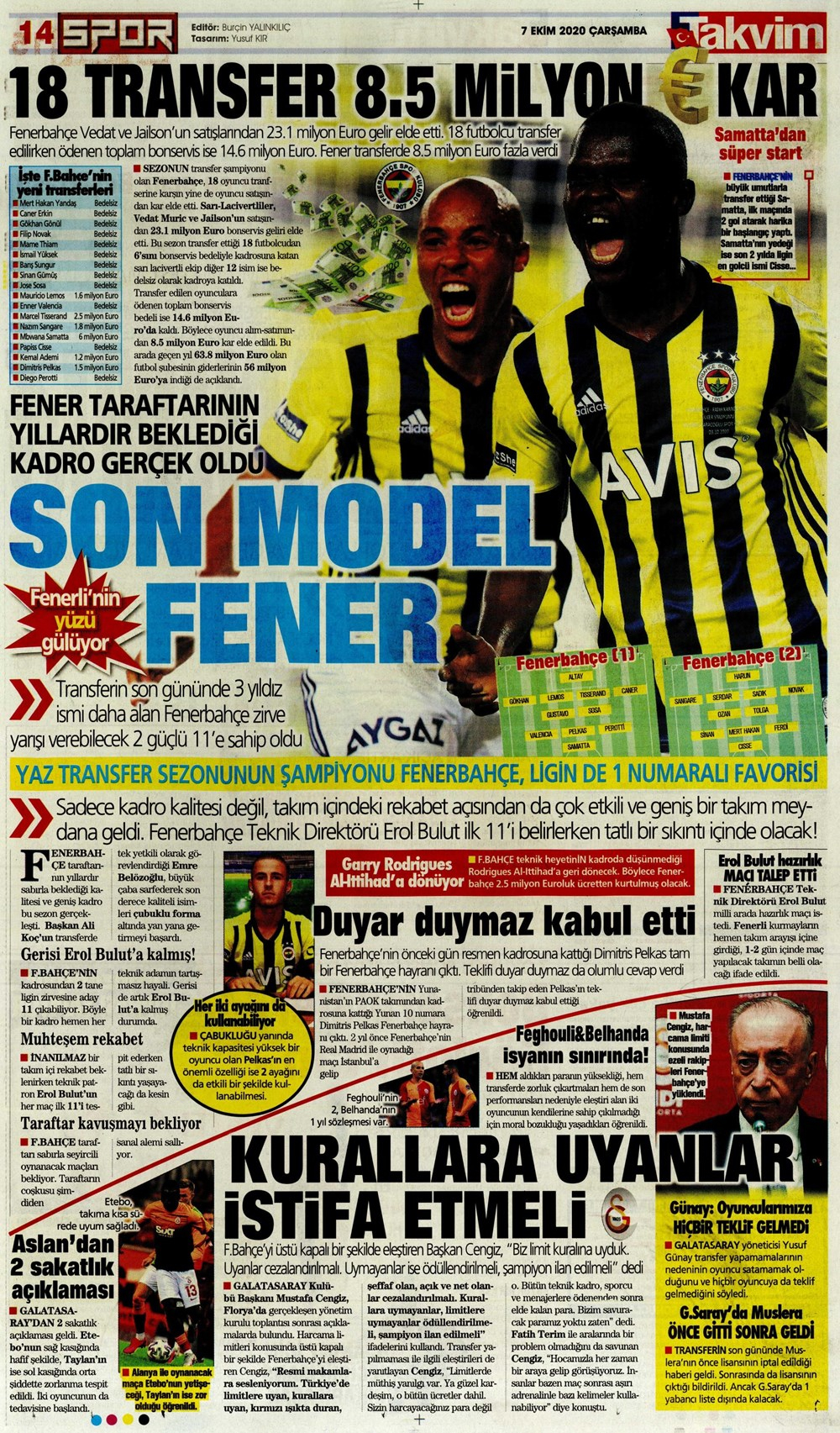 7 Ekim spor manşetleri | 7 Ekim spor gazetesi sayfaları 8