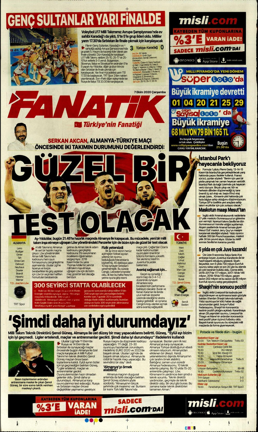 7 Ekim spor manşetleri | 7 Ekim spor gazetesi sayfaları 9