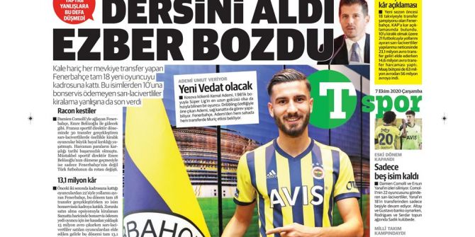 7 Ekim spor manşetleri | 7 Ekim spor gazetesi sayfaları