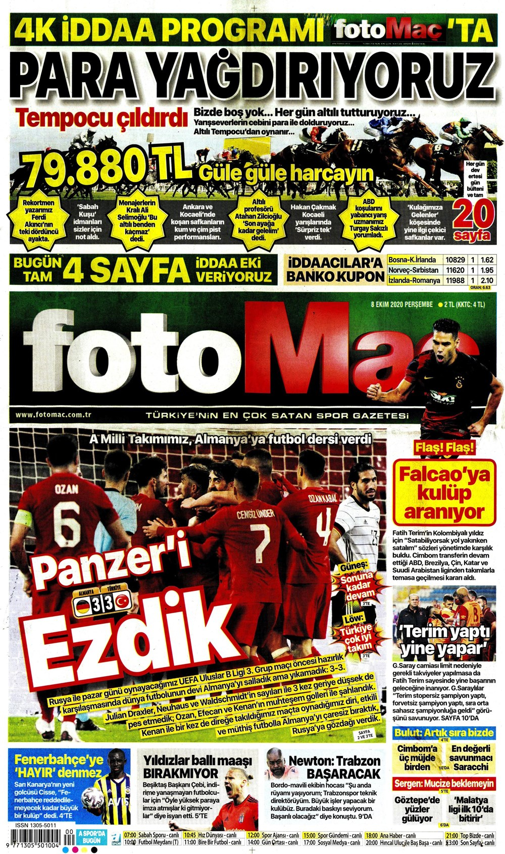 8 Ekim spor manşetleri | 8 Ekim spor gazetesi sayfaları 11