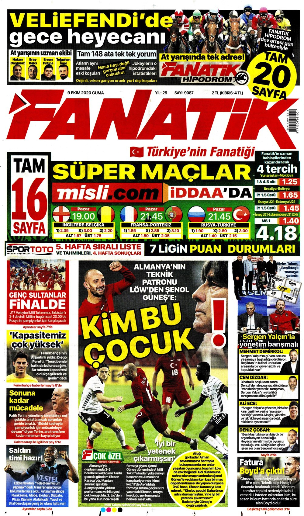 9 Ekim spor manşetleri | 9 Ekim spor gazetesi sayfaları 18