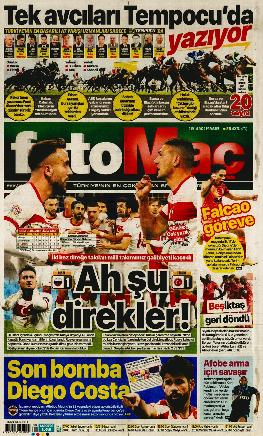 12 Ekim spor manşetleri | 12 Ekim spor gazetesi sayfaları 10