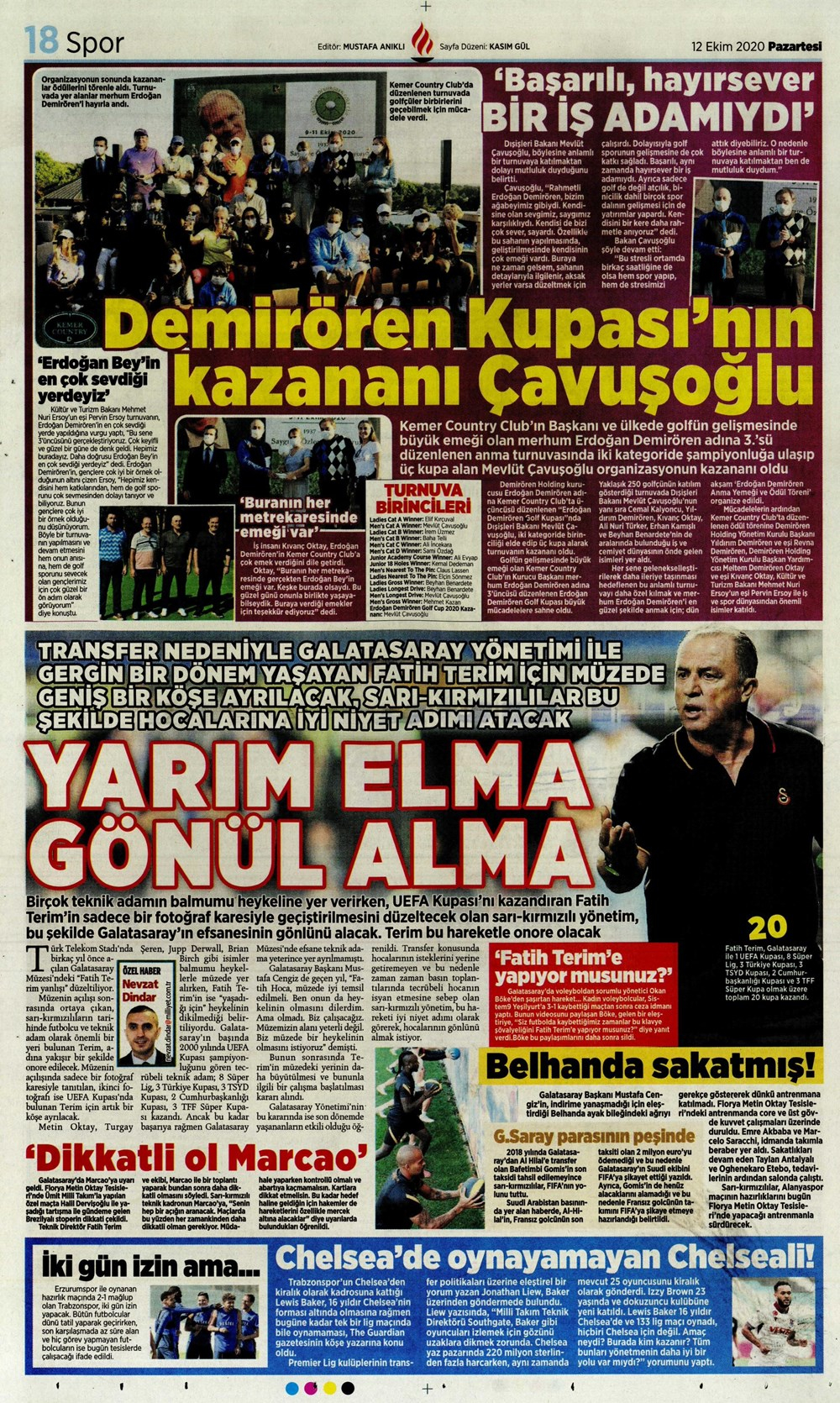 12 Ekim spor manşetleri | 12 Ekim spor gazetesi sayfaları 17