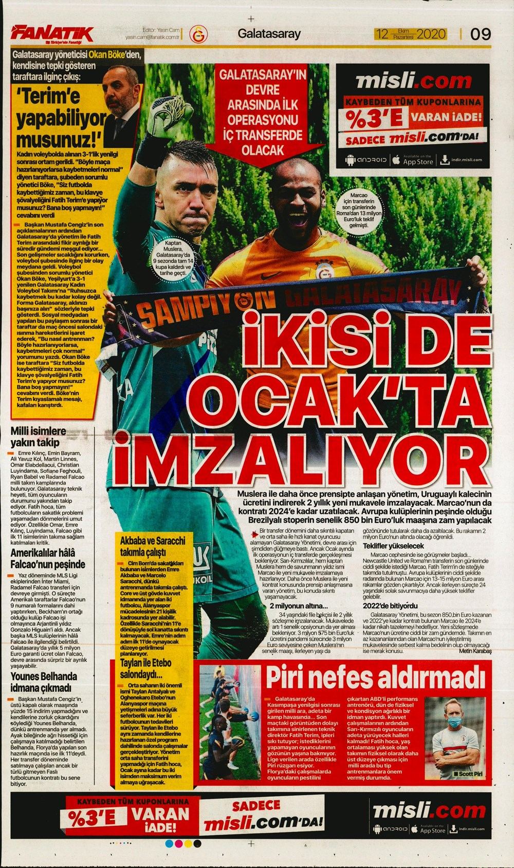 12 Ekim spor manşetleri | 12 Ekim spor gazetesi sayfaları 19