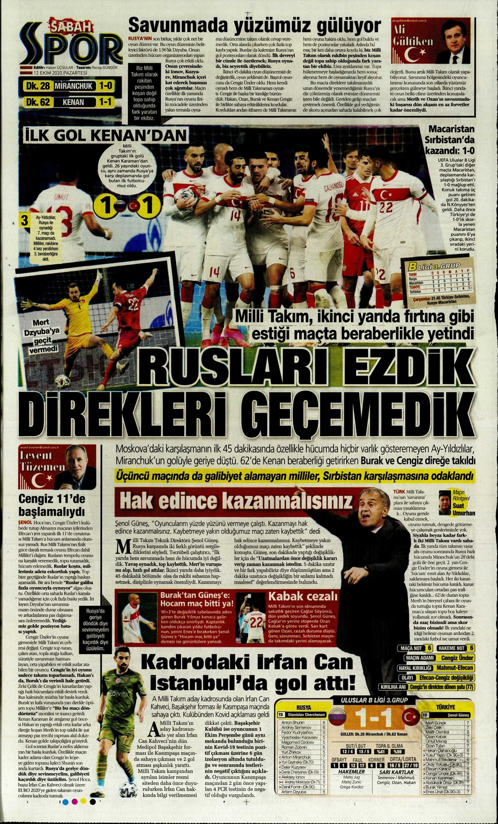 12 Ekim spor manşetleri | 12 Ekim spor gazetesi sayfaları 20