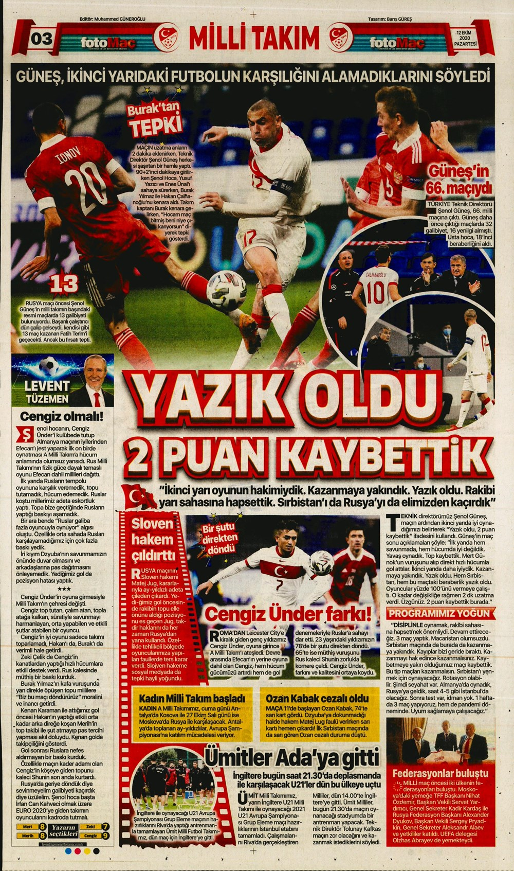 12 Ekim spor manşetleri | 12 Ekim spor gazetesi sayfaları 22