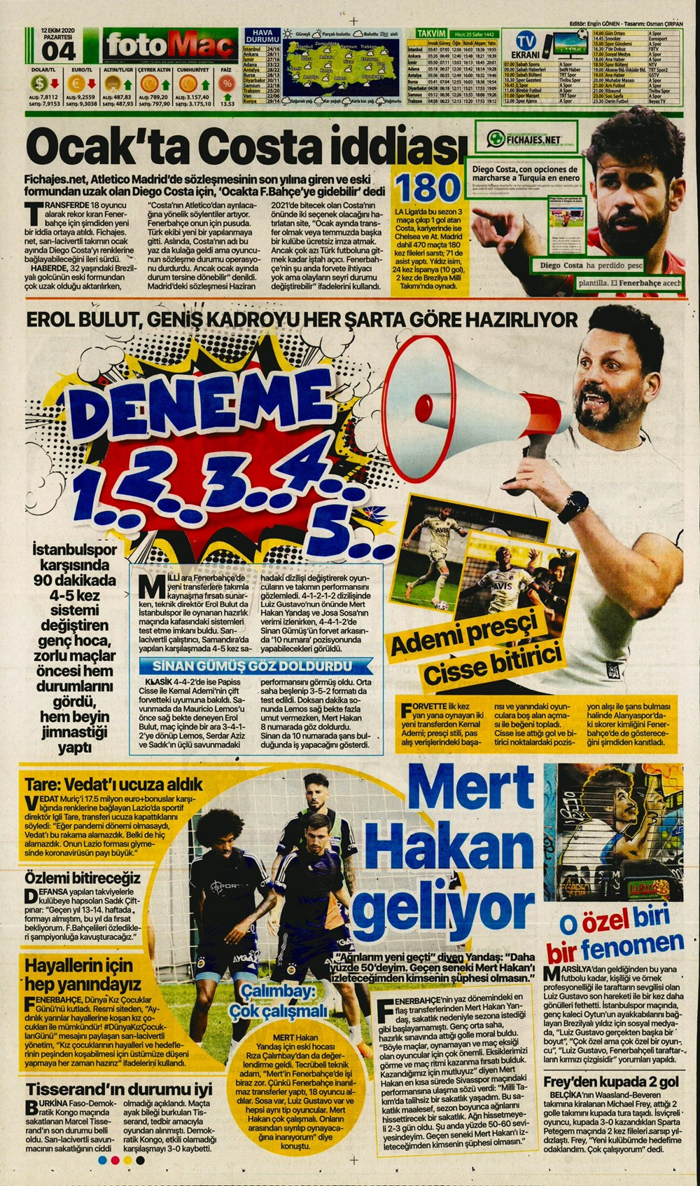 12 Ekim spor manşetleri | 12 Ekim spor gazetesi sayfaları 23