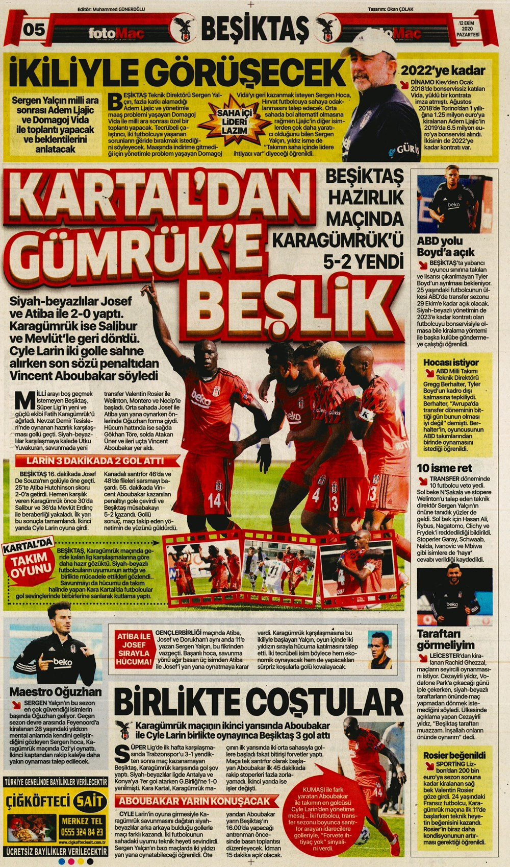 12 Ekim spor manşetleri | 12 Ekim spor gazetesi sayfaları 25