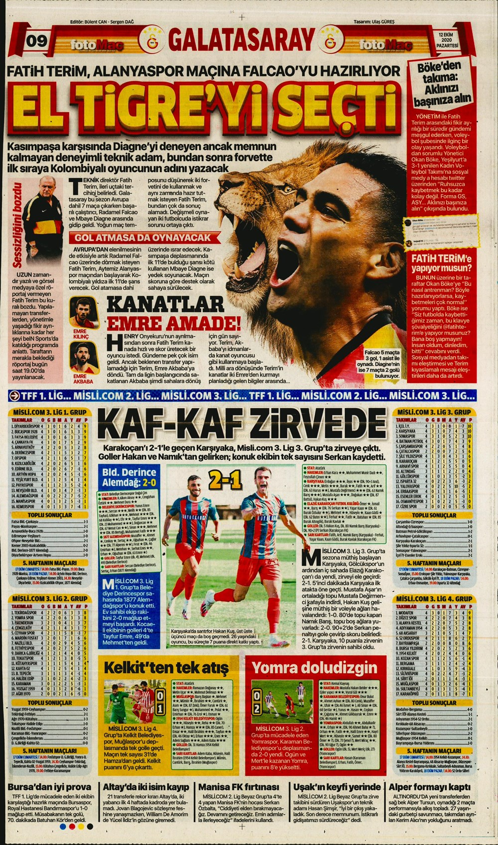 12 Ekim spor manşetleri | 12 Ekim spor gazetesi sayfaları 30