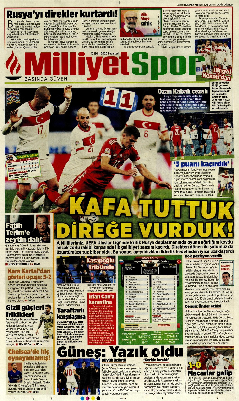 12 Ekim spor manşetleri | 12 Ekim spor gazetesi sayfaları 31